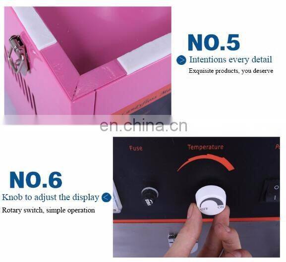 floor standing type stainless steel commercial electric cotton candy making machine with cover and music box
