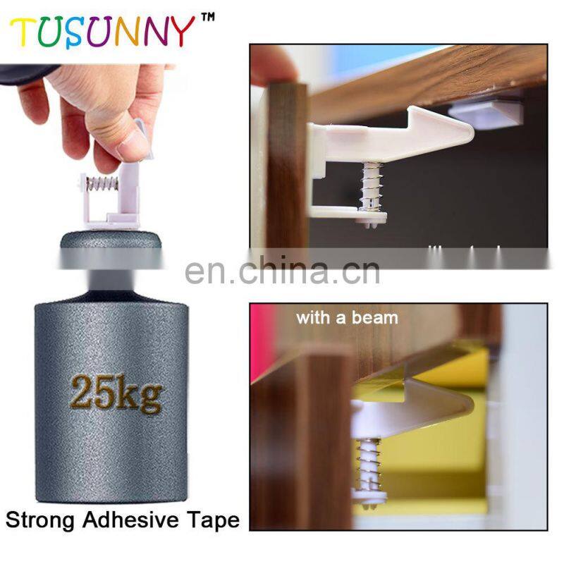 safety plastic cabinet lock Child proof lock desk drawer locks baby lock