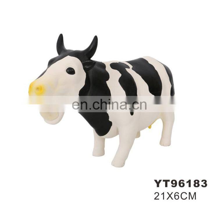 Dinosaur shape interactive dog toy pet latex toy with squeaker