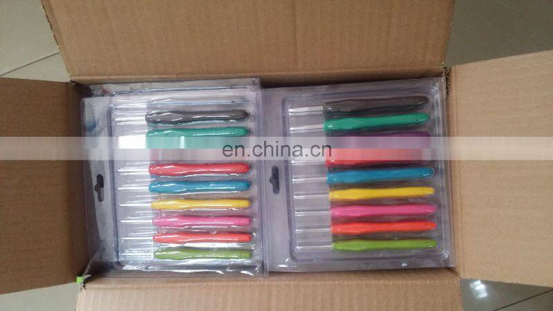 Sweater needle crochet tool New rainbow soft handle plastic alumina crochet hooks set of 8PCS