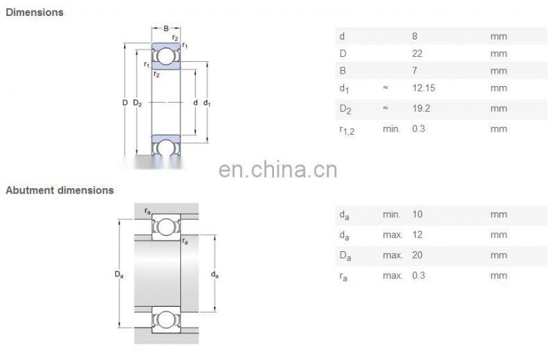 Open type bearing 608rs skateboard ball bearing 608