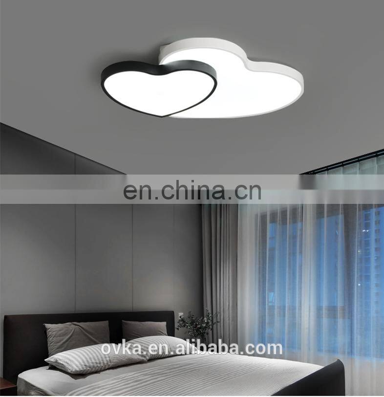 Creative acrylic double heart living room lamp simple personality lamps