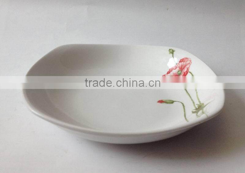 8.75inch porcelain square soup bowl