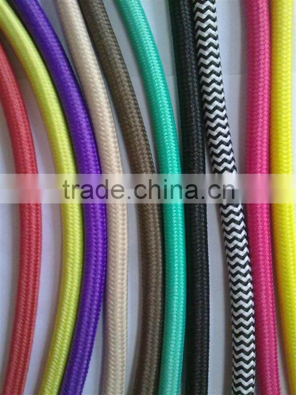 colorful fabric cable with sleeving for diy lamp cord sets