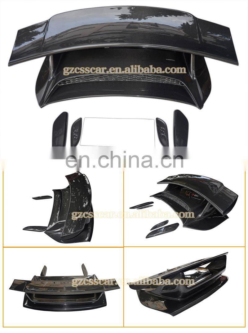 Hot selling carbon fiber rear spoiler for porsche 911 991 to gt