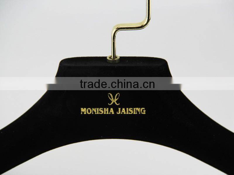 hot selling velvet hanger can be acceped customized logo