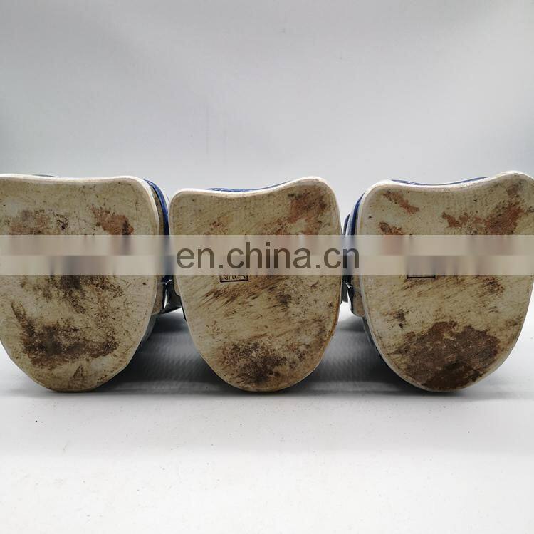 Vintage Antique Style Set of 3 Blue and White Emperors Ceramic Figurines Sculptures