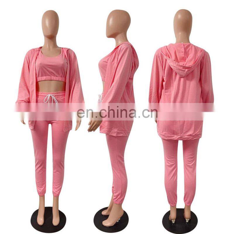 Customized brand fashion spring and autumn fashion long-sleeved 3-piece leisure sports jogging suit