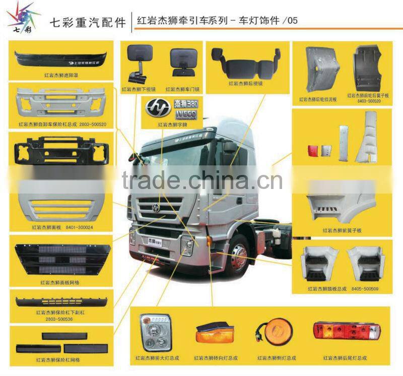 Truck parts: Lamps, mirrors, body parts for China heavy trucks Saic-Iveco Hongyan Genlyon