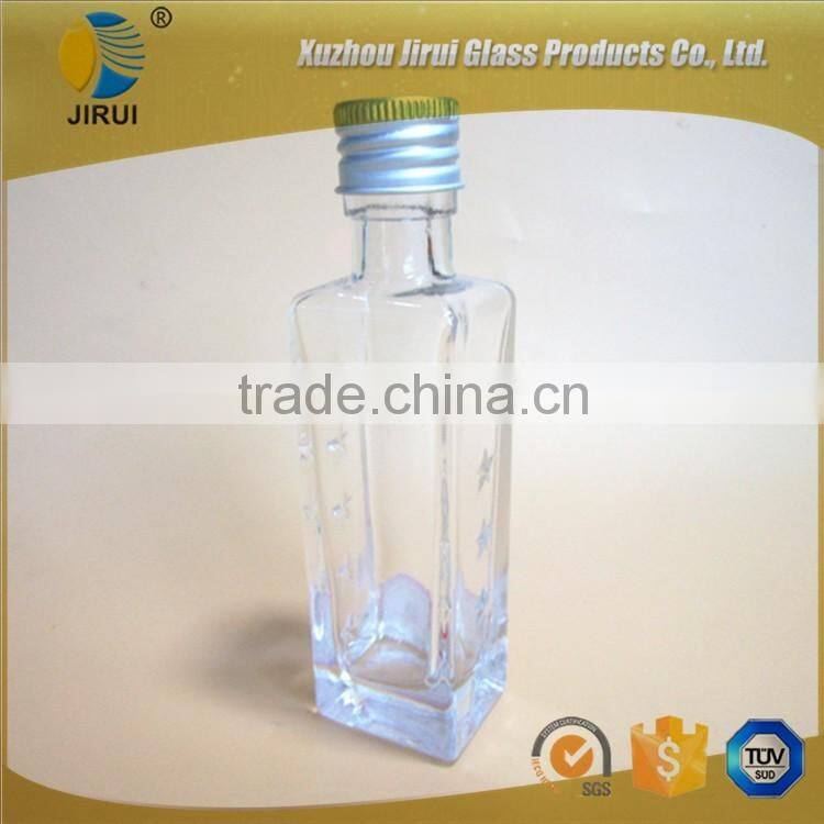 Small Square wine bottle glass bottle 50ml