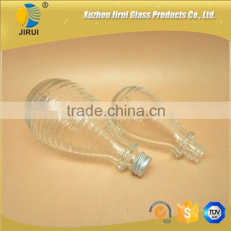 small wine glass bottle with screw aluminium lid