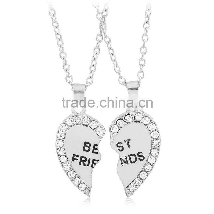 initial pendant necklace love friends alloy pendant necklace fashion
