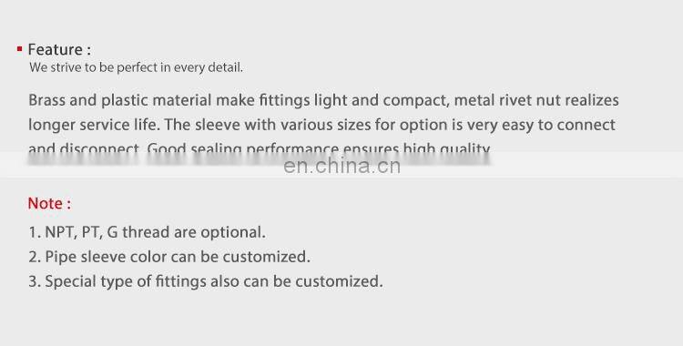 SNS SPA Series pneumatic one touch union straight air flow controller speed control valve with push-to-connect fittings