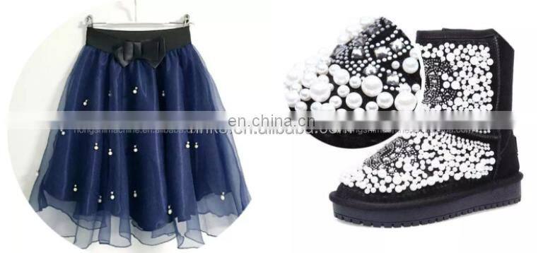 Automatic Beading Attaching Machine Pearl Setting Machine Nail Beads Fixing Machine