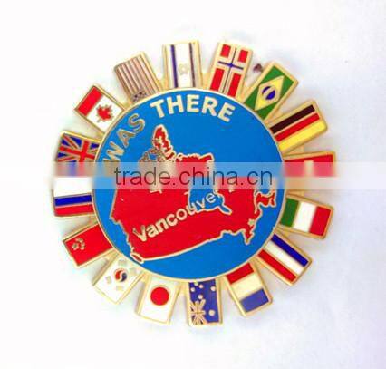 Metal gift epola badge / imitation lapel pins butterfly PLG