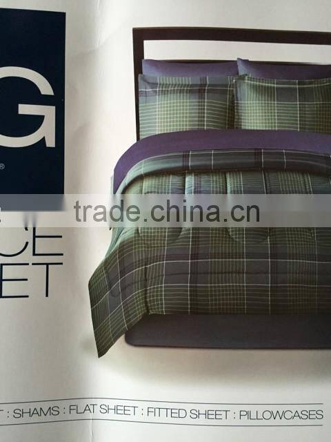 Dark stripes printed polyester quilting quilt supermarket bedding sets