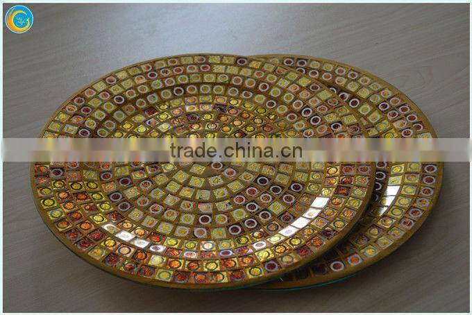 silver paper mosaic plates
