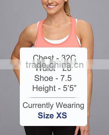 2015 China manufacturer customized women stertch mesh tank top
