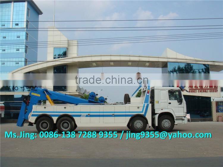 12 Wheels Heavy duty tow truck under lift wrecker truck 50-60 ton for sale