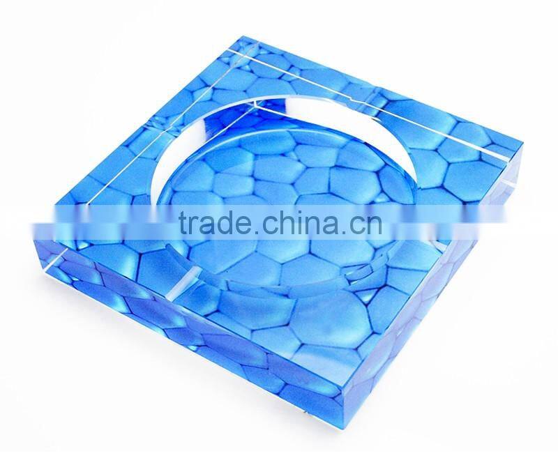 wholesale big Octagonal crystal ashtray cheap K9 glass ash bin