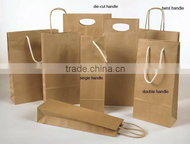multicolor stripe paper bag rope handle custom 2014