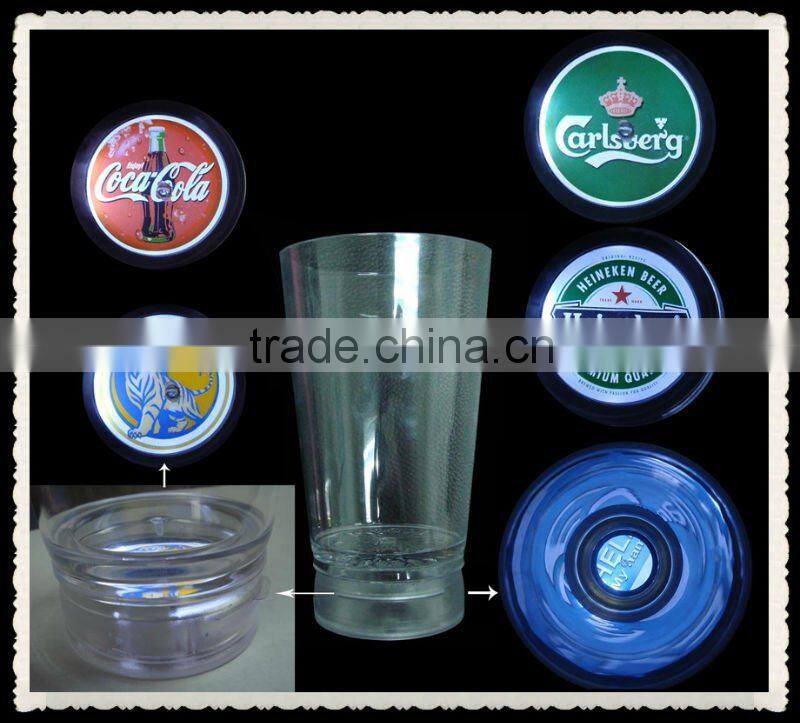 2014 new product Summer drinking projection cup for party and pub ,plastic blinking led projector cup for april fool' day