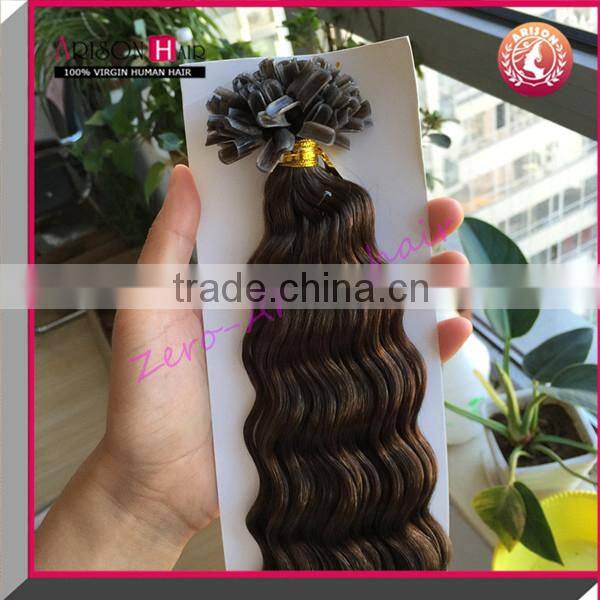 European virgin hair I,U,V,flat tip pre bonded hair extension Vietnam hair