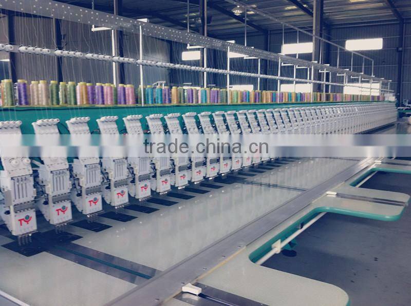 Multi-heads flat computerized embroidery machine with cutter with utc