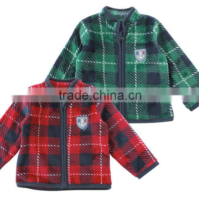 Japanese wholesale products cute stock jackets baby clothes check pattern for winter infant wear children garment kids clothing