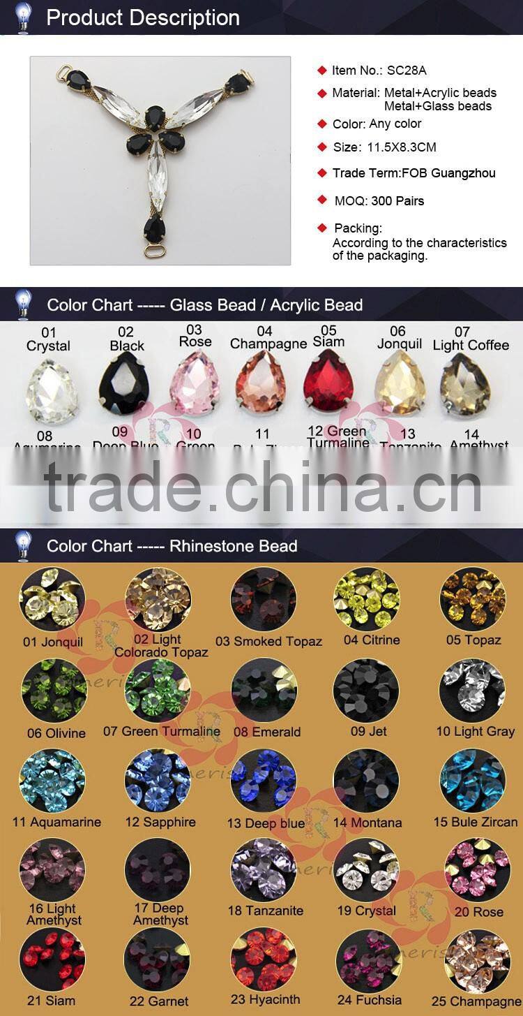 Good price new fashion alloy rhinestone womens shoe ornaments