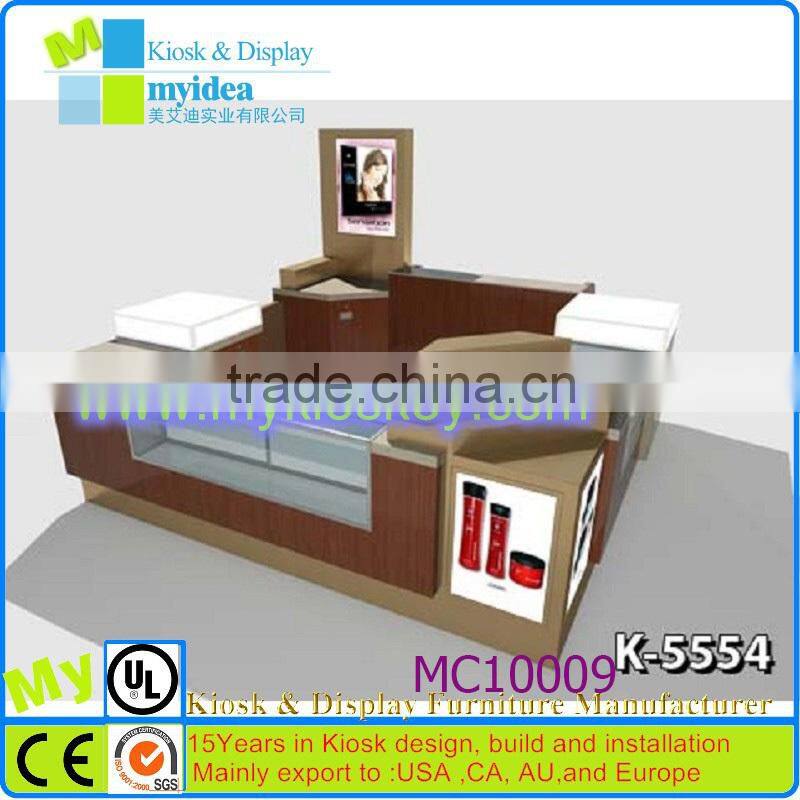 cheap elegant exhibition display showcase stand/Perfume exhibition furniture showcase cabinet