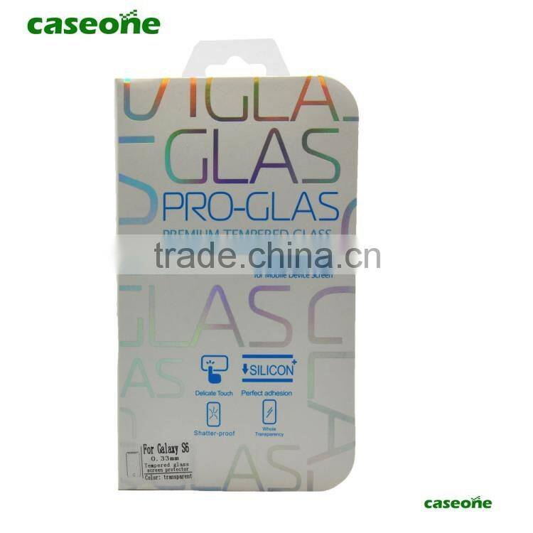 9H hardness 2.5D round edge tempered glass screen protector for Samsung Galaxy S6