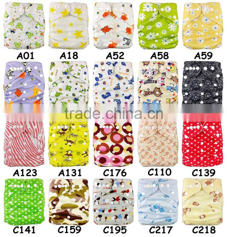 Free Shipping Sale Promotion Printed Cloth Diapers With Microfiber Diapers Inserts