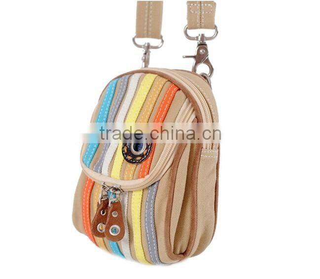 2016 china supplier cute mini satchel canvas waist bag waterproof waist bag portable shoulder waist bag