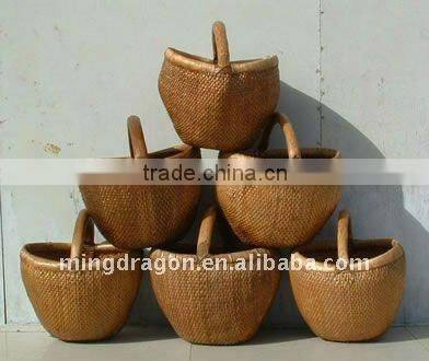 chinese natural antique rattan basket