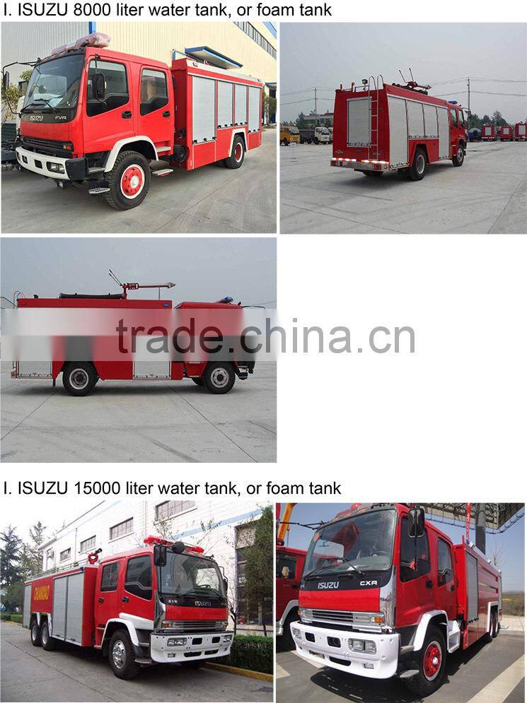 8000~10000 liter water/foam fire trucks for sale in europe