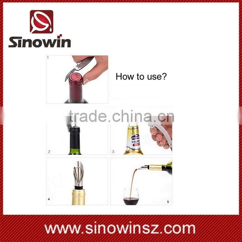 Bottle Shaped Red Wine opener set 3 in 1 Bottle Opener