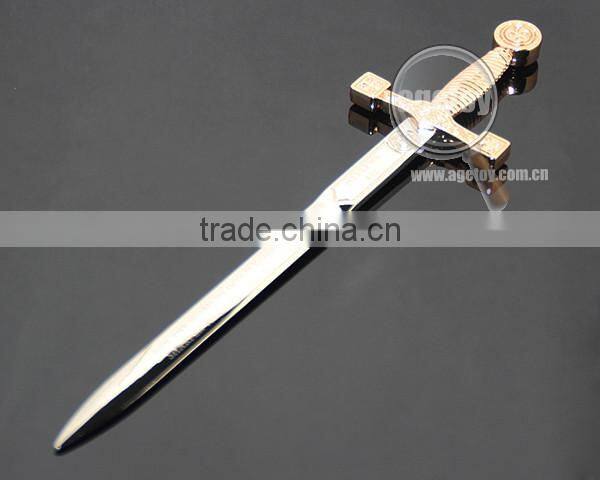 Sword Shape Customized Souvenirs Zinc Alloy Silver Color Metal Sword Letter Opener