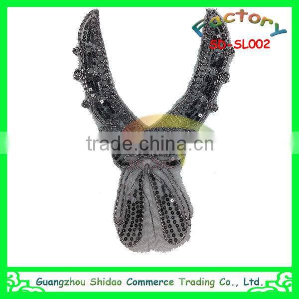 embroidery neck design lace with lace work