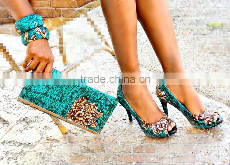 1308-L65 wholesale african style match shoes and bags