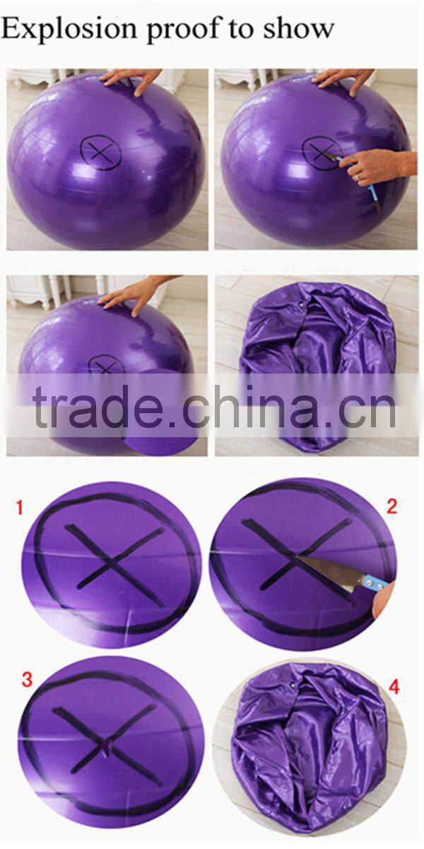 natural pvc yoga ball hotsale yoga ball with pump and logo printed