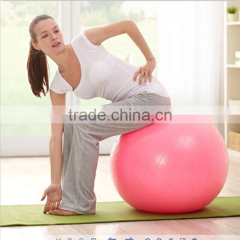 natural pvc yoga ball hotsale yoga ball with pump and logo printed