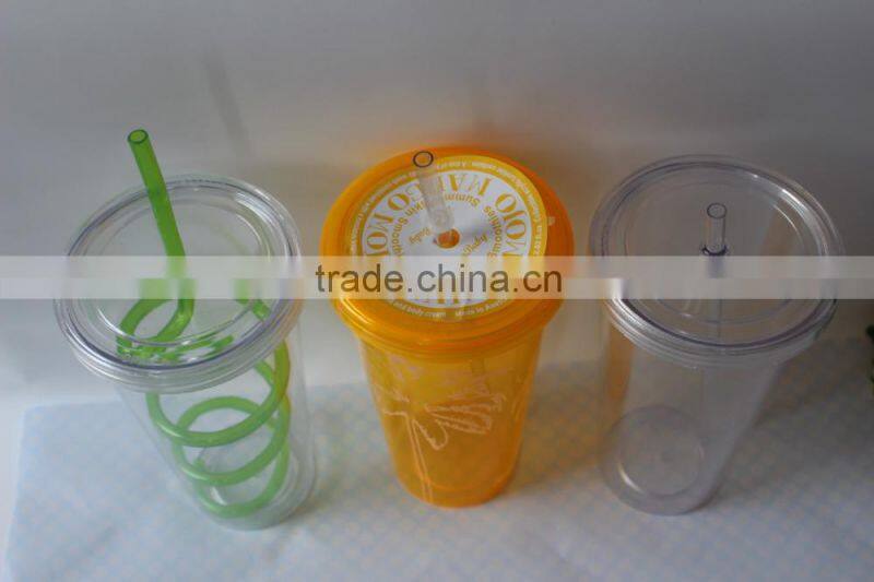 yongkang Fresh design Double wall plastic starbucks promotional mug