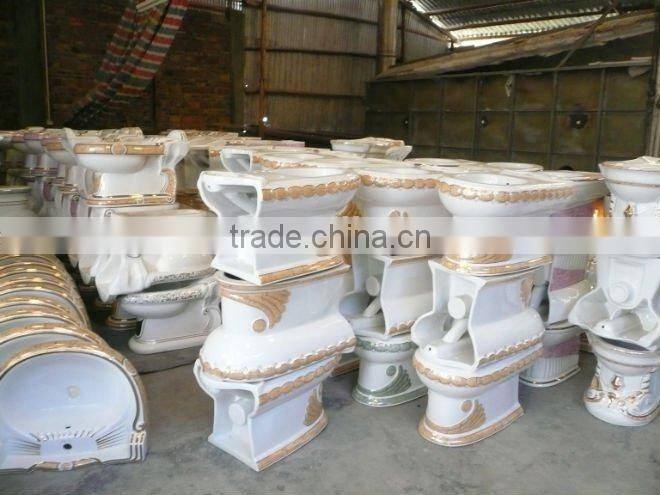 Bathroom Design Ceramic High Grade Decoractive European Three Set two piece toilet