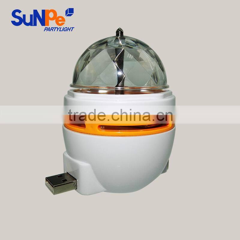 Colorful Rotating Head Disco Holiday Bulb Lamp USB Night Light