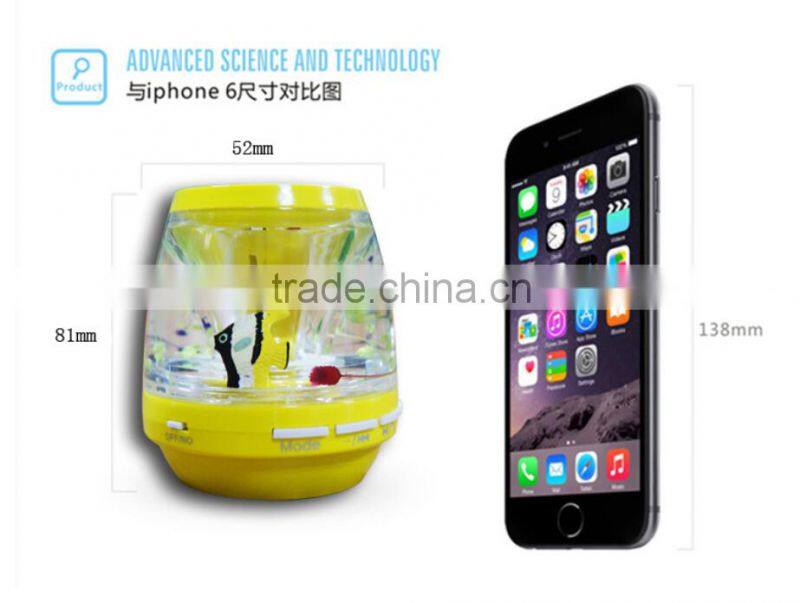 New arrivel LED TF card slot and Hand-free Calls support Liquid mini Bluetooth speaker 2015