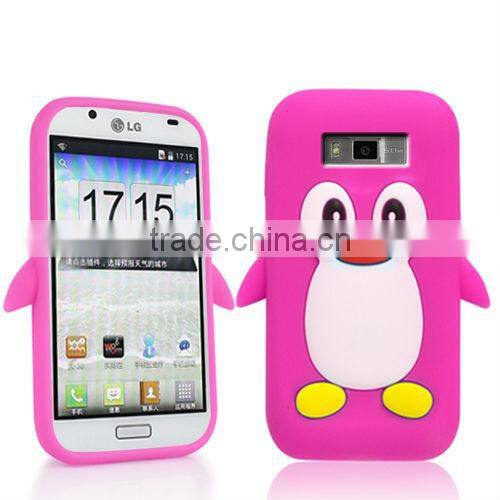 PENGUIN SILICONE SKIN MOBILE PHONE CASE COVER FOR LG Optimus L7 P700 / P705