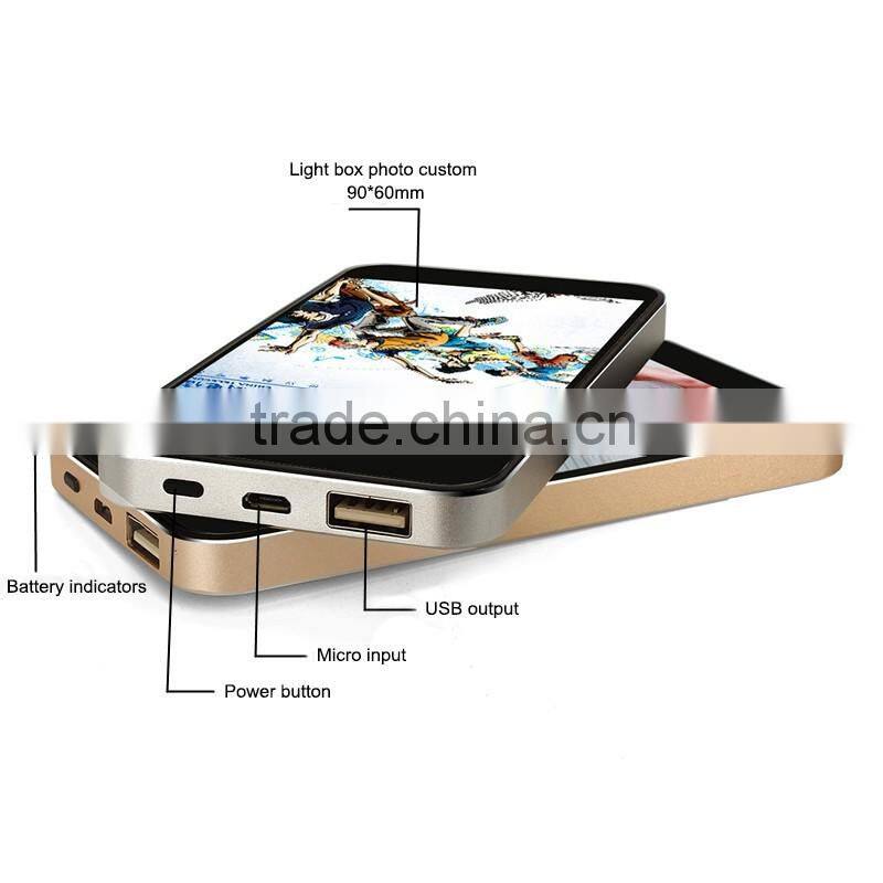 new products 2016 universal power bank charger 4000mah slim advertising power bank