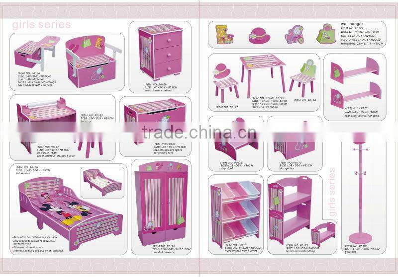 2012 new 3 in 1 kids wooden toybox bench