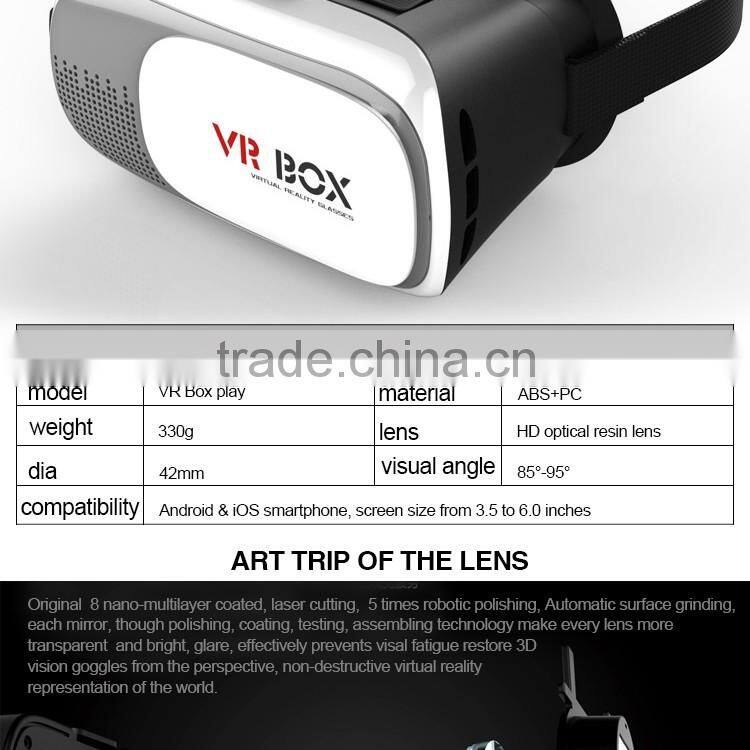 Hot selling High Quality Real Virtual Google Cardboard Virtual Reality 3D VR Box Glasses